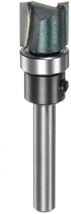sourcing map Pattern Flush Trim Router Bit 0.24 Shank 15/32 Cutting Length 1/2 Cutting Dia with Top Bearings Straight Precise Cutting Woodworking Milling Cutter Tool for Edge Trimming