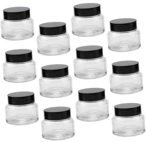 Beatifufu 12pièces Pots Transparent Pour De Visage Récipients De Voyage Idéaux Pour Cosmétiques Conteneurs Et
