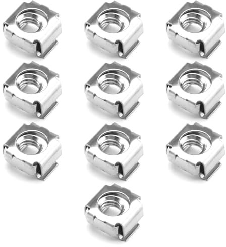 WUMZIRA Dadi a Gabbia M8 per Armadi di Server Argento Tono 10pz Dadi Ingabbiati in Acciaio Inox Dadi a Gabbia