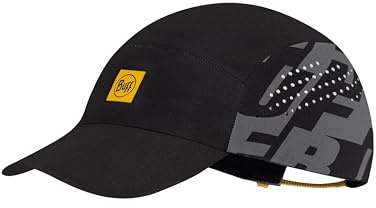 Buff®| Gorra Pack Speed Hombre Mujer Adulto Flexible, UPF50, Elemento Reflectante, Comoda, Elastica, Correr, Ventilacion, Plegable, S/M, Negro