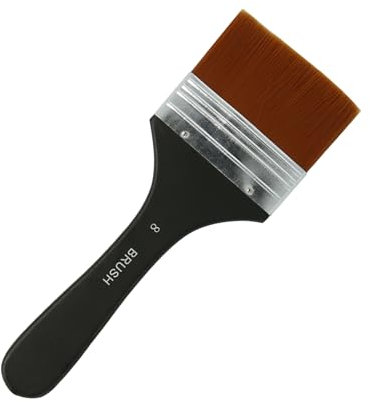 Nylon-Pinsel mit Massivholzgriff, Aluminium-Zwingen-Pinsel-Set für Wandbeize, Beschichtung, Leim, Malerei, Staub, Reinigung und Bastelprojekte (NO.2)