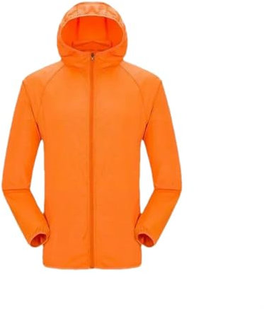 JXQXHCFS Campingjacke Damenbekleidung Jagdbekleidung Breaker mit Tasche Orange L