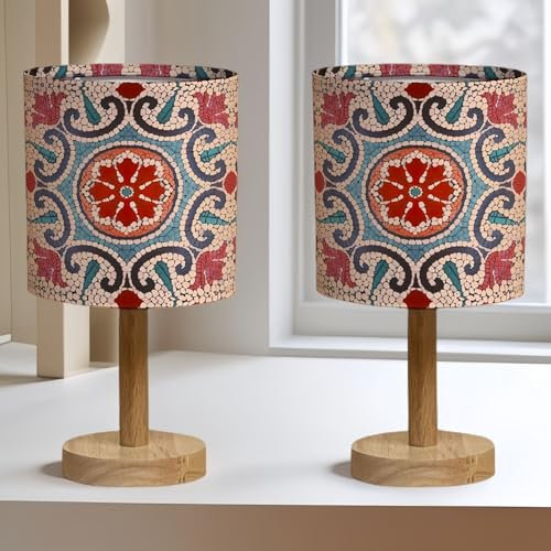 Bellaluma LAMPARITAS Mesita Noche Lampara Mesita Noche Lampara Mesa Candeeiro Mesa de Cabeceira Lamparas de Mesita de Noche Lampara Dormitorio (Italian Gresiti, 2 unidades)