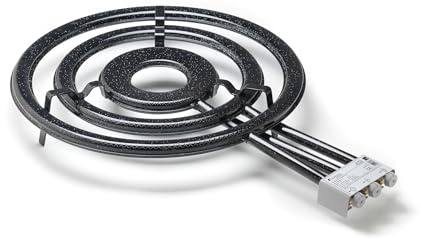 FLAMESVLC Paellero de gas Butano 28 mbar/Propano 37 mbar Modelo T-700 Gama Alta Tubo plano.