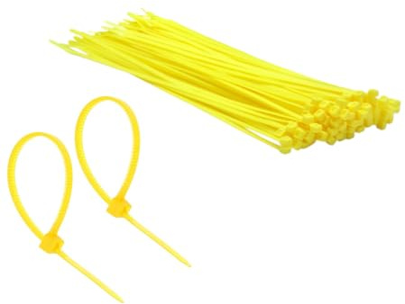 TERF® 100 Pcs Fluorescent Yellow Cable Ties 370mm (14.57'') X 4.8mm Premium Nylon Zip Ties Wraps Secure Self Locking Mechanism Plastic Tie for Home Office Garden Garage Workshop DIY Use