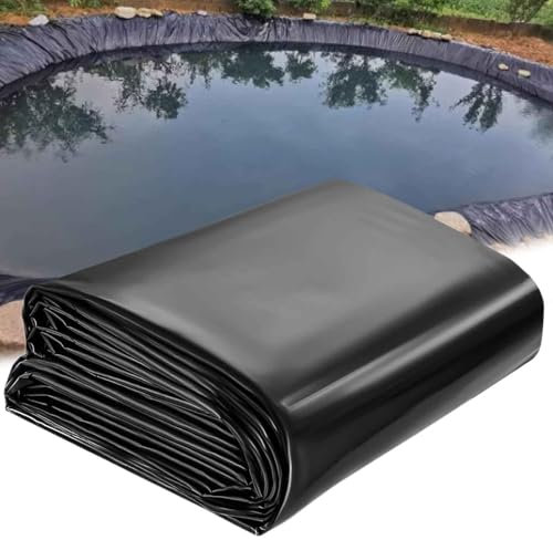 DMCHENGMA 1x6m 3x7m 4x4m 5x8m 6x10m Pond Liners, Gardens Pools Membrane Waterproof Pond Lining Heavy Duty Underlay Tarpaulin - Polythene Plastic Sheeting(2x6m(6.5x19.7ft))
