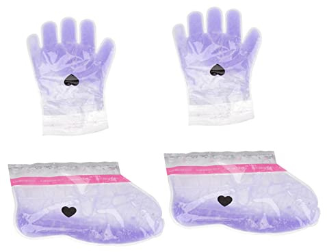 HONMEET 2 Paia Di Cera Per Trattamento Alla Paraffina Trattamento Alla Lavanda Profumati Massaggio Idratante Durante La Notte Copertura Per Piedi Con Cera