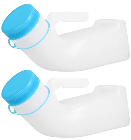 CONGARTENO 2 Stück-pack Urinalflasche für Männer 1000ml aus Pe mit Nachtleuchtfunktion Auslaufsicher und Tragbar für Reisen und Krankenpflege