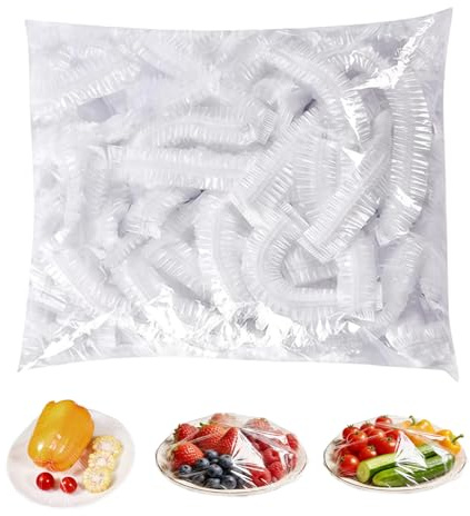 300Pcs Food Covers Plastic Stretch, Plastic Covers for Food Storage