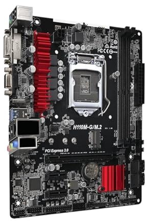 Placa Base H110M-G/M.2 LGA 1151, 2 DDR4, 32 GB, PCI-E 3.0, M.2, USB 2.0, for CPU i3-6100 y i7-6700K.