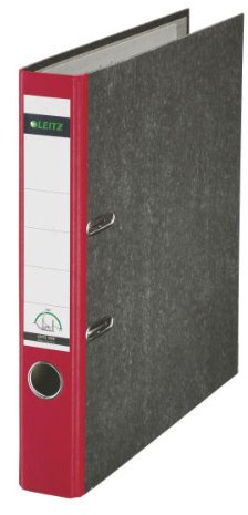 5er Pack Leitz 1050 Qualitäts-Ordner schmal (5cm), mit patentierter 180º-Präzisionsmechanik 8 Farben in verschiedenen Mengen zur Auswahl (5, rot)