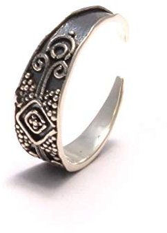 loveyourdiamonds verzierter Zehenring für den kleinen Zeh aus Sterling Silber
