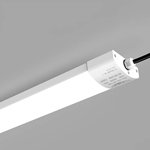 TONFFI LED Feuchtraumleuchte Deckenleuchte 150cm 42W für Garage Keller Bad Werkstatt Feuchtraum Warenhaus, LED Wannenleuchte Feuchtraumlampe Röhre, Wasserdicht IP65 Neutralweiß 4000K-4500K