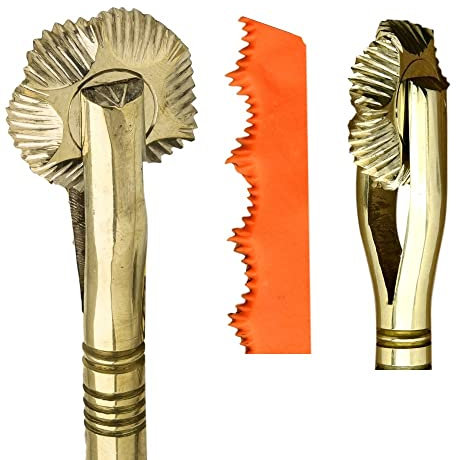 Professional Cooking Rotella tagliapasta sardo su rudigliu Artigianale in Ottone Massiccio n.26