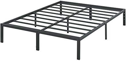 Olee sleep 35cm Stabiler Stahlbett / Stahl-Lattenrost / Anti-Rutsch-Unterstützung / Matratzenunterbau / Metallbett / Bettrahmen / Bett / 100 x 200cm / Twin XL / Schwarz / Metall