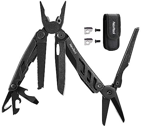 NexTool Flagship Pro Multitool Werkzeug 16 in 1 Faltbares Edelstahl Multifunktionale Zange, Taschenmesser mit Flasche/Dosenöffner, Schere, Messer und Säge für Camping, Reparieren, Männer Geschenke