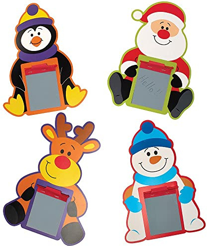 Baker Ross FX394 Mini Malblöcke Weihnachten-10er Pack, Kleine Adventskalendergeschenke, Nikolaus Geschenke für Kinder