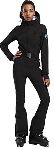 GSOU SNOW Ski Suit Women Snowsuit Slim One Piece Jumpsuit Snow Jackets Waterproof Winter Windproof Outdoor Sports Warm