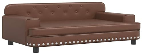vidaXL Kindersofa, Couch für Kinder, Kindercouch mit runden Kanten, Kindersessel Minisofa Polstersofa Kindermöbel Sofa Kinderzimmer, Braun Kunstleder