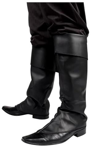 TrendandStylez Stiefelstulpen, schwarz in Einheitsgröße, Zubehör für Kostüme, Pirat, Musketier, Mittelalter