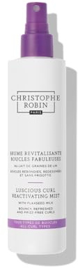 Christophe Robin Luscious Curl Reactivating Mist with Flaxseed Milk 150ml | Curl refresher mist for waves, curls and coils between washes, adding bounce and softness.
