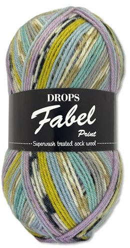 Frida's Wollhaus Drops 50 g Fabel Sockenwolle Schurwolle superwash Garn Stricken Häkeln 45 Farben (921 | Einhornparty)