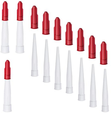 10 Pezzi Silicone Ugelli di Ricambio Beccucci per Cartuccia Ugelli | per Silicone con Coperchio per Calafatare Tappi Sigillanti Punte