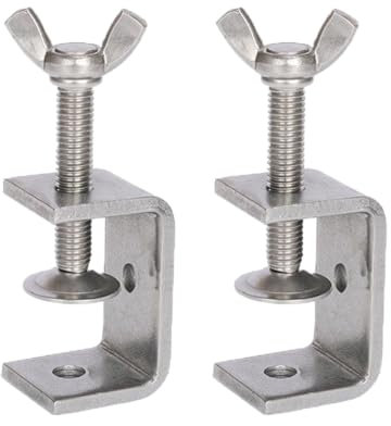 C-Klemmen, 304 Edelstahl, Mini-Tiger-Klemme, G-Klemme, U-Klemmen, 3,8 cm breite Backenöffnung für Holzbearbeitung, Schweißen, Bau, Haushaltshalterung (Schmetterlingsform, 55 mm), 2 Stück