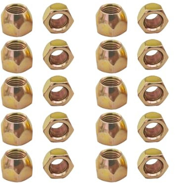 CGEAMDY 20 Pezzi Set Di Dado per Ruote Con Collare Conico 60° per Cerchi in Acciaio, Testa Aperta, Sostituzione a Sede Conica (M14x1.5)