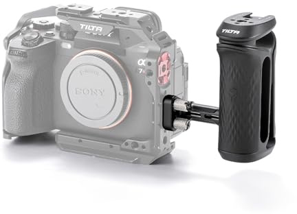 Tilta Xeno Seitengriff mit Dual 1/10.2 cm-20 Schrauben, ergonomischer seitlicher Handgriff für DSLR/Mirorrless Camera Rigs und Monitor Rigs - Schwarz TA-XSH4-B
