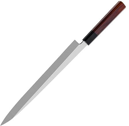 FBITE 9/10/11/12 pouces Sashimi couteau poudre acier allié tranchage jambon filet poisson cuisine couteaux bois et cornes poignée