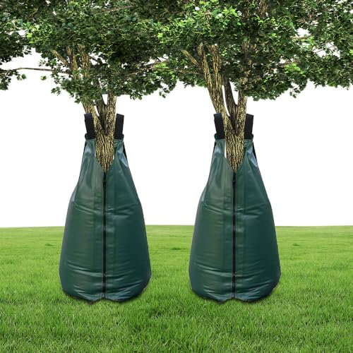 Baumbewässerungssack 75L, TGKYK 2 Stück Wassersack für Bäume, UV Beständigem PVC Bewässerungssack Baum, Dauerhaft Wassersäcke für Bäume Hauspflanzenpflege, Bepflanzung