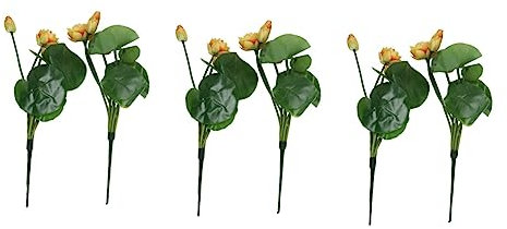 Alipis 6stücke Pack Kunstblumen Lotus Ornament Aus Seide Realistische Fake Lotus Pflanzen Für Stilvolle Wohnkultur Party Und Festtagsdekoration Rot