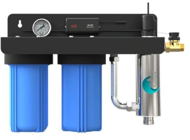 Desineo Station de Traitement d'eau UV 10 Pouces Double Filtration Domestique Premium pour Maison Appartement