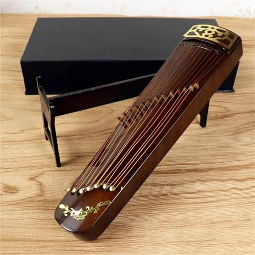 LJERFSW Miniatur-Pipa-Modell Mit Ständer Und Koffer Mini-Zither Mini-Ornamente Für Chinesische Traditionelle Musikinstrumente(G)