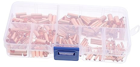 SOLUSTRE 250pcs Copper Ferrules Tubular Wire Connectors for Electrical Crimping Wire Terminal Connectors for Storage Suitable for Applications