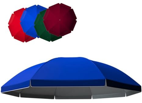 RTVGNSZSJL Telo Di Ricambio Per Ombrellone Da Spiaggia 200/260/300cm Copertura Di Ricambio Per Ombrellone Da Giardino Rotondo 8 Stecche 10 Stecche, Copertura Di Ricambio Per Piscina/Cortile(Blue,180cm