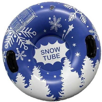 harayaa Aufblasbarer Snow Tube Cute mit Griffen für Familienaktivitäten Frauen Rodeln