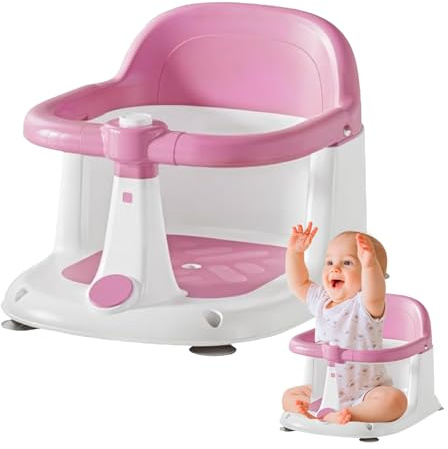 Seggiolino da bagno per bambini, supporto portatile per bagno per bambini, supporto da bagno con drenaggio rapido, per 1-3 anni, per spiaggia, piscina, viaggi