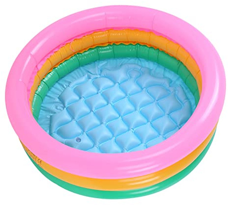 Pretfy Enfants Piscine Ronde Gonflable Douce, Piscine de Bassin pour bébé de Couleur Vive pour Enfants et Garçons (S)