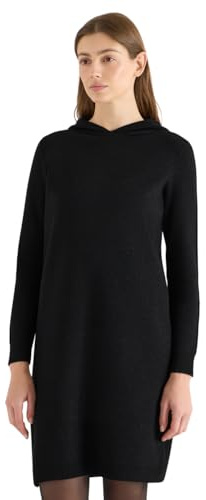 Cecil 1409054 Robe à Paillettes avec Capuche, Noir, M Femmes