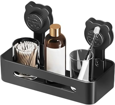 Générique Scaffale a ventosa per la doccia, supporto portaoggetti per il bagno, robusto e portante, organizer da doccia, per cucina, dormitorio, porta angolo, tazza shampoo, rasoio