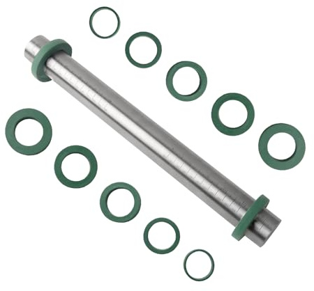 Nudelholz Einstellbar Teigroller Edelstahl Nudelhölzer Fondant | Roller mit abnehmbare Ringe in 4 Größen Backzubehör Antihaft Teigausroller für Pizza, Cookie, Gebäck Teig 35cm