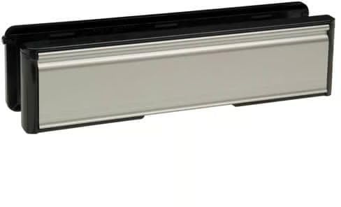 10 Inch Telescopic Letterplate for UPVC Doors Adjustable Mail Slot Designed for 40 to 80mm Door Thickness Applications (Silver)