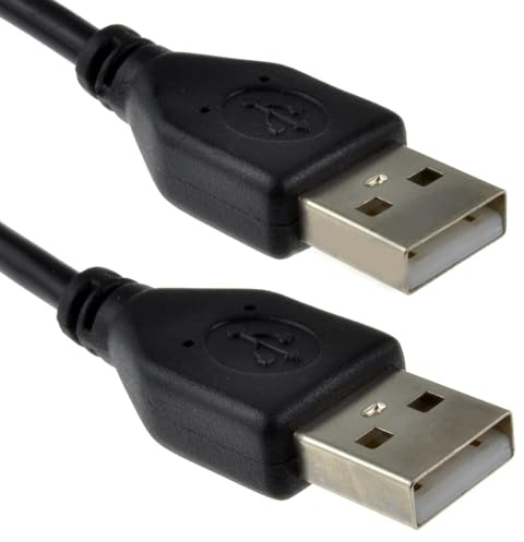 kenable USB 2,0 24AWG A Zum A Männlich Zum Männlich High-Speed Schwarz Kabel 0,3 m 30 cm Kurzes [0.3 Meter/0,3m]