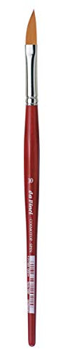 da Vinci Watercolor Series 5587 CosmoTop Spin Pinsel, schräg Liner Synthetik mit rotem Griff, Größe 10 (5587-10)