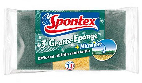 Spontex - Spugna abrasiva in microfibra (2 confezioni da 3 ciascuna)