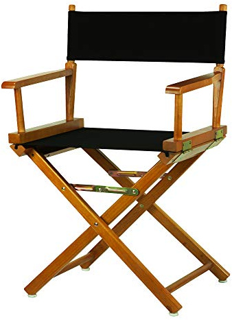 Casual Home 18 Director's Chair Honey Oak Frame with Black Canvas