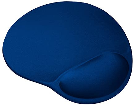 Trust BigFoot Mouse Mat with Wrist Support, Ergonomic Mouse Pad, Prevents Wrist Strain, 236 x 205 mm, Microfiber Surface, Gel Wrist Rest, Non Slip Mat for Home Office, Computer, Laptop - Blue