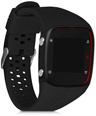 kwmobile Ersatzarmband kompatibel mit Polar M400 / M430 Armband - Fitnesstracker Band aus Silikon in Schwarz matt